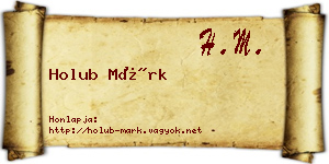 Holub Márk névjegykártya